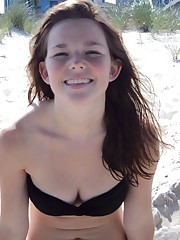 Funny damsel in a bathing suit on the