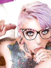Pierced inked punk nymph Joanna Angel..