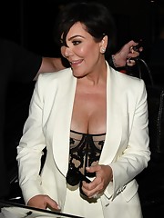 Kris Jenner shows off her curves in a