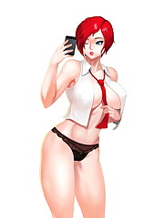 vanessa (the king of fighters) drawn by..