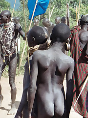 Native African Gay Dark-hued Ebony Bare