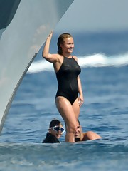Hayden Panettiere in Swimsuit on Yacht..